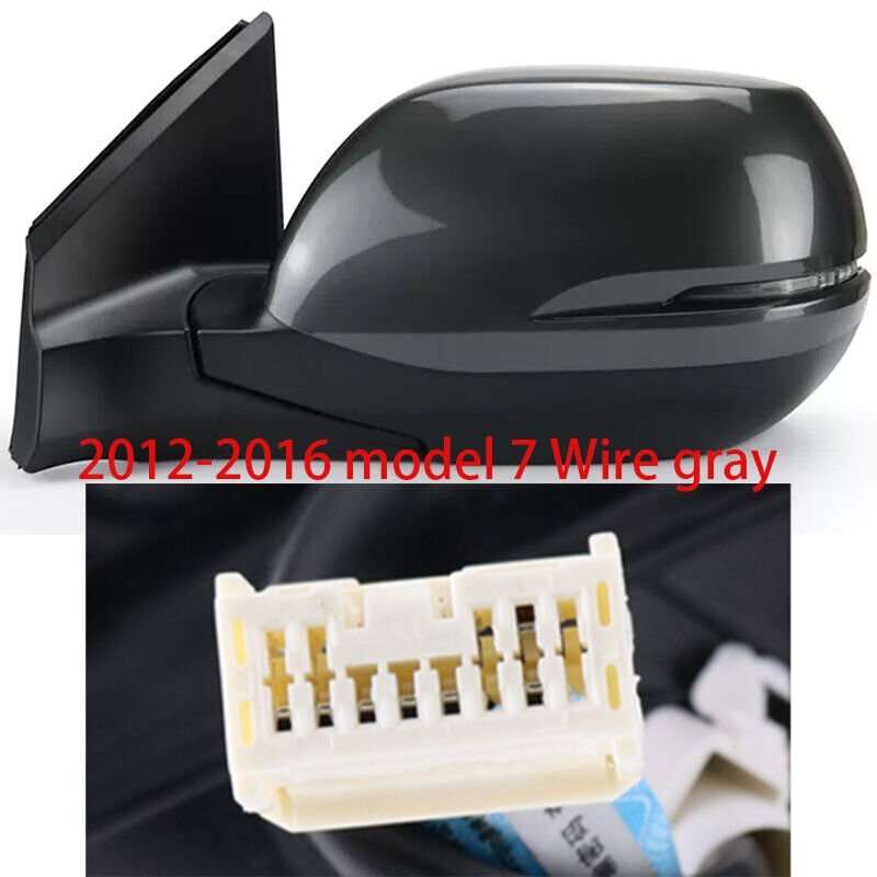 Gray Left for Honda CRV 12-16 rearview mirror Assembly 7 lines Lens Heating