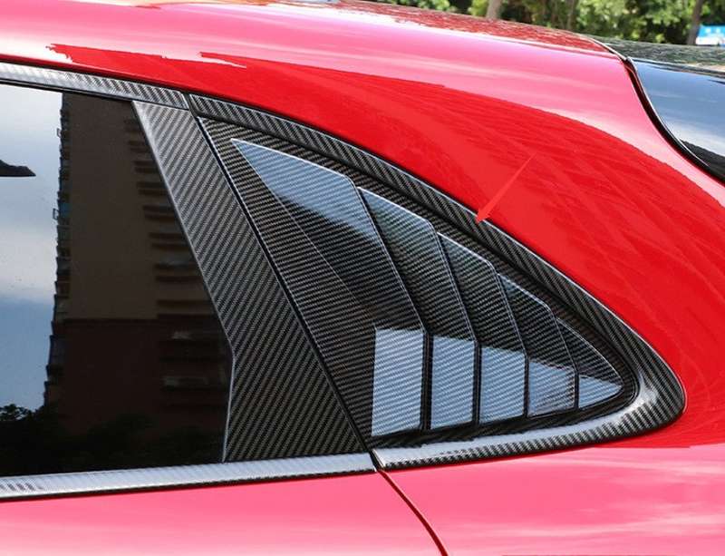 For Porsche Macan 2015-2022 ABS Carbon Fiber Side Vent Window Scoop Louver Trim