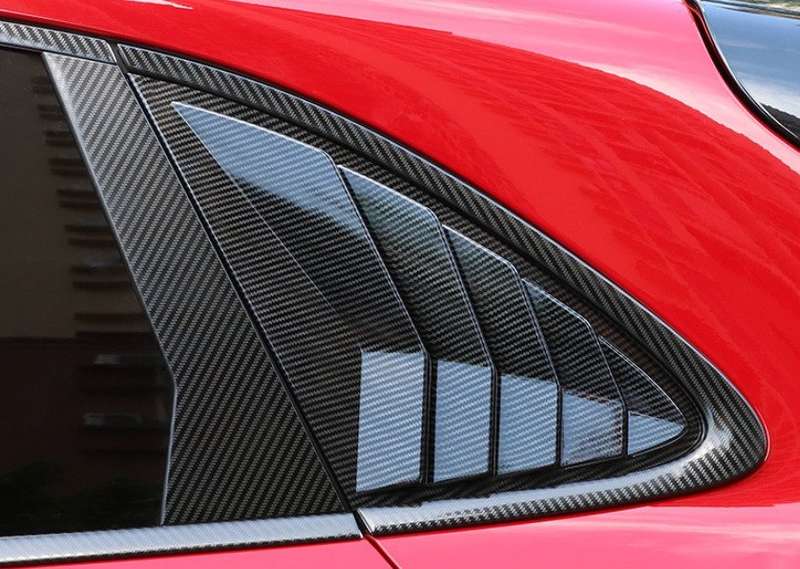 For Porsche Macan 2015-2022 ABS Carbon Fiber Side Vent Window Scoop Louver Trim