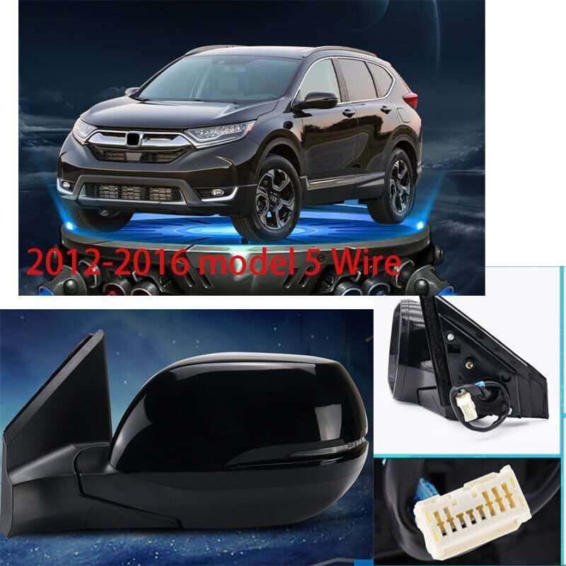 Black left for Honda CRV 12-16 rearview mirror Assembly 5 lines Lens Heating