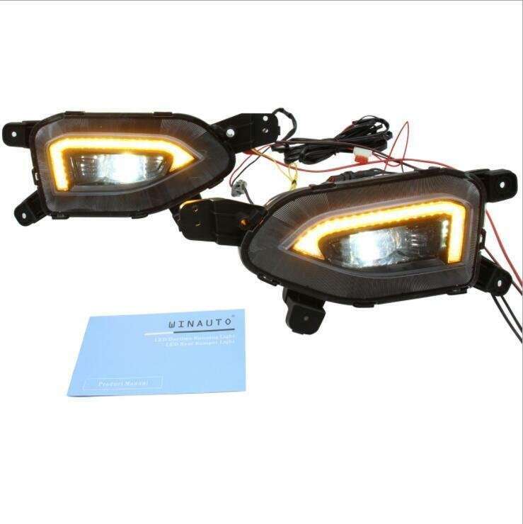 Front Bumper Fog lamp Light Complete Kit For Hyundai Kona 2018 2019-2021
