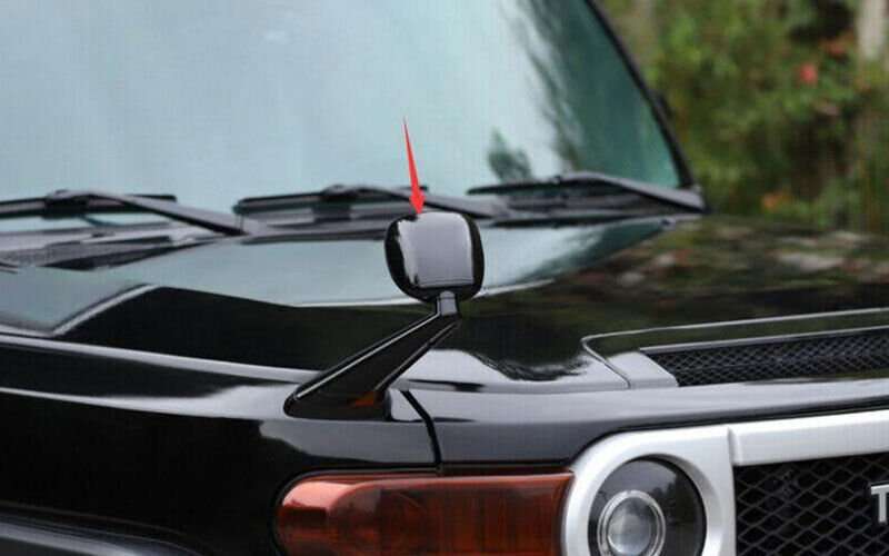 Black Right Side Engine Hood Fender Rearview Mirror For Toyota FJ Cruiser 2007+