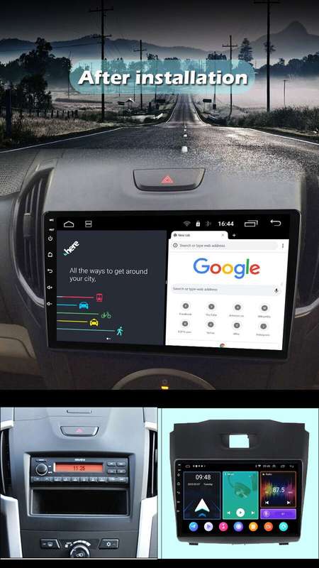 Android12 Head Unit GPS Navigation CarPlay Car Radio for Isuzu D-MAX 2 2012-2018