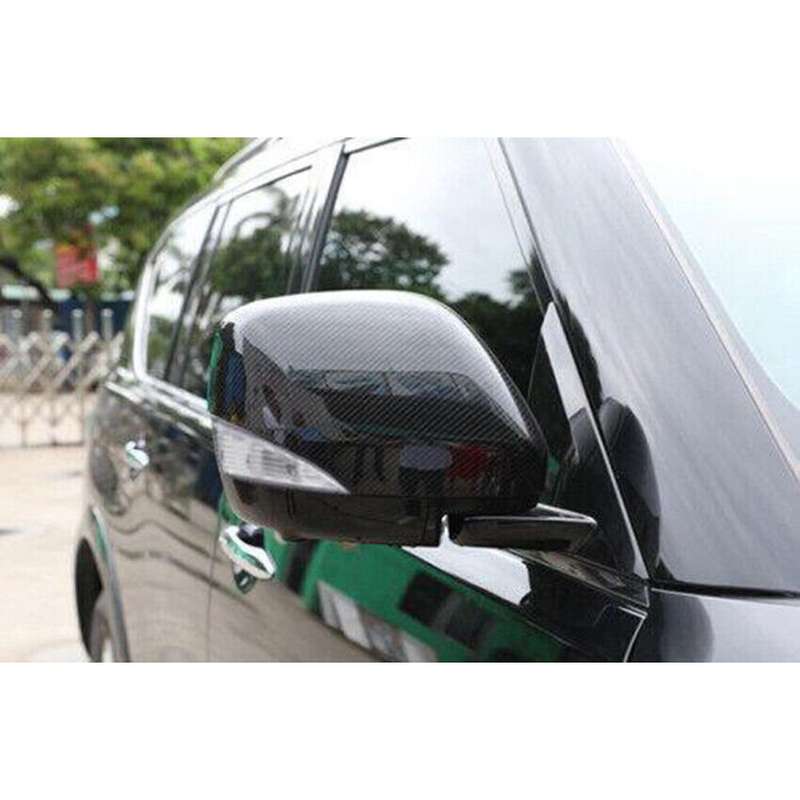 For Nissan Armada 2017-2023 Carbon Fiber Side Rearview Mirror Caps Cover trim