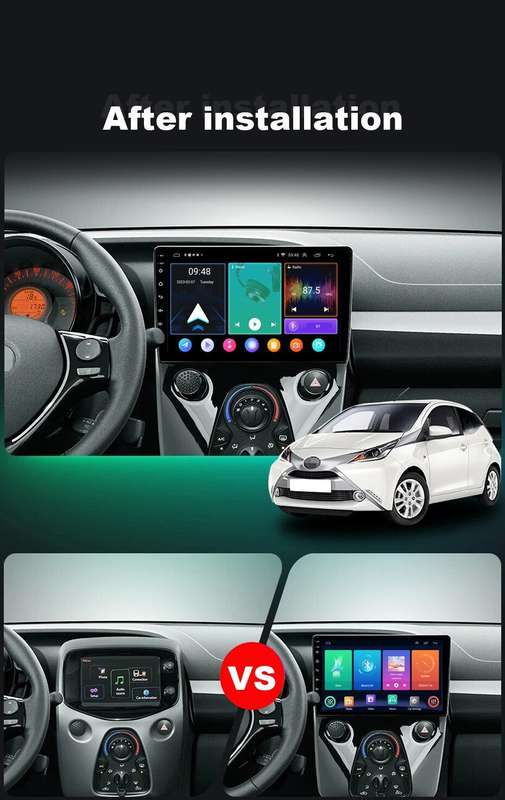 For Toyota Aygo B40 2014-2021 CarPlay Android 13 Car Stereo GPS SatNav DAB Radio