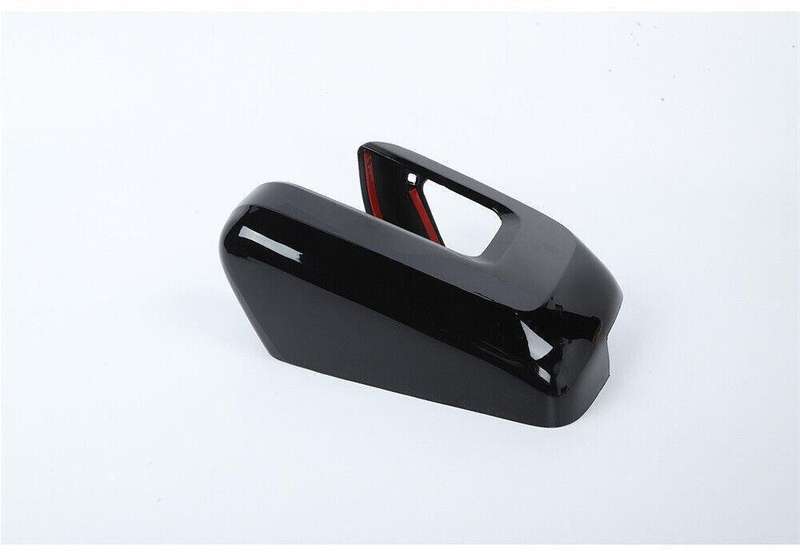 2¡ÁBlack ABS Exterior Side Rearview Mirror Caps Cover Fit For Ford F150 2021 2022