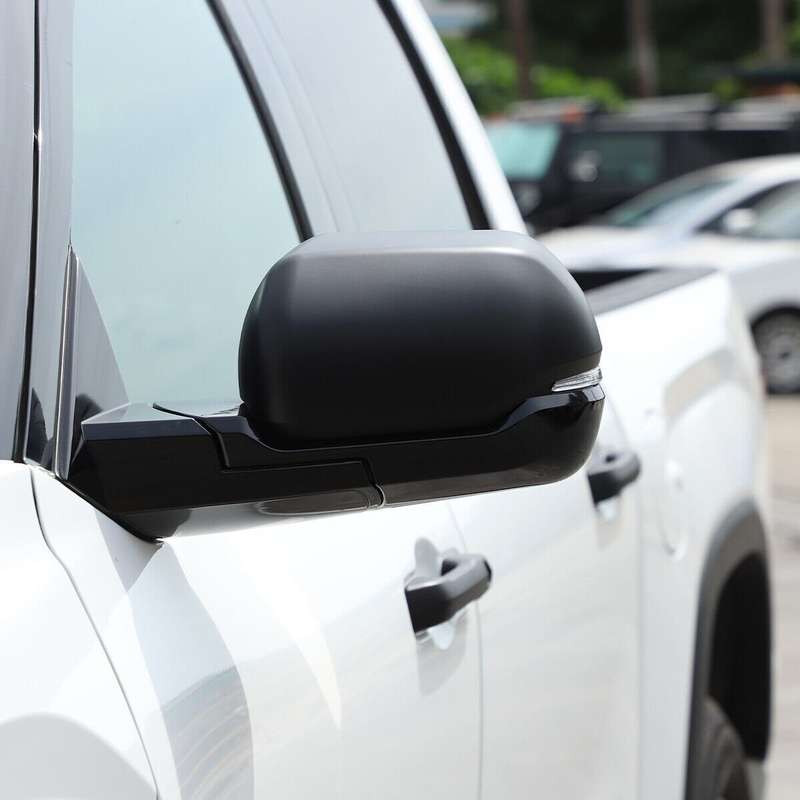 For Toyota Tundra 2022-2024 Matte Black Rear View Side Mirror Cover Trim 2PCS