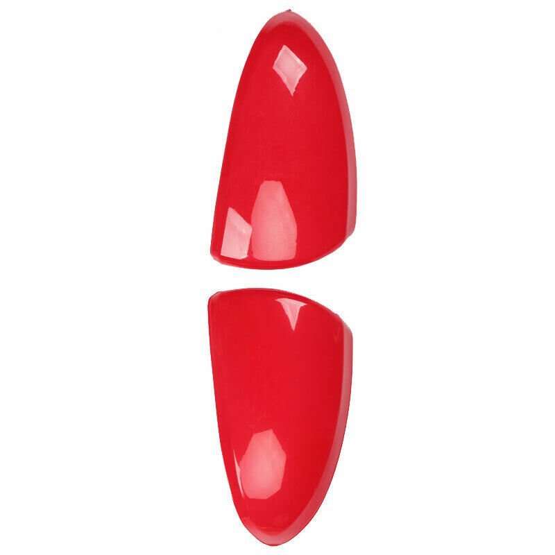 For Smart ForTwo 2009-2014 ABS Bright Red Rear View Side Door Mirror Cover 2PCS