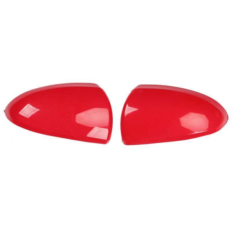 For Smart ForTwo 2009-2014 ABS Bright Red Rear View Side Door Mirror Cover 2PCS