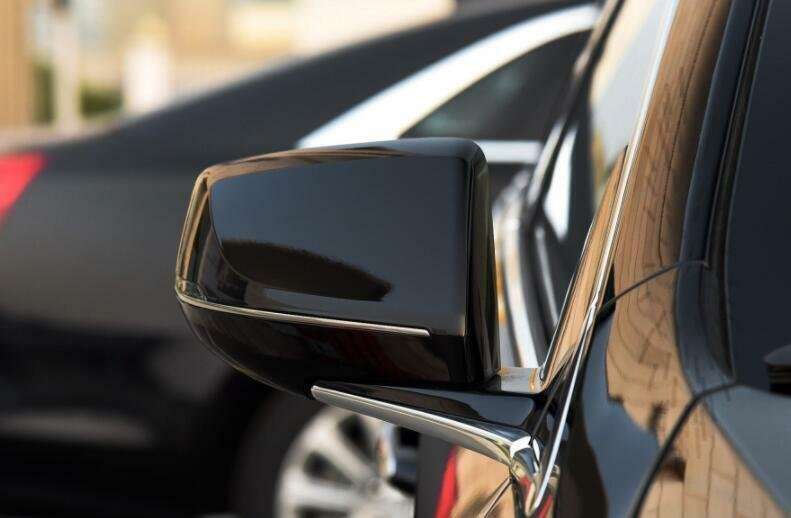 For Cadillac XTS 2013-2019 Black Exterior Rear View Mirror Cover Trim Replace