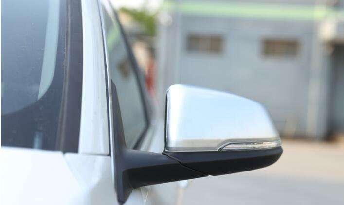 For BMW X1 2016-2020 F48 ABS silver car exterior rear view mirror cover trim 2pc
