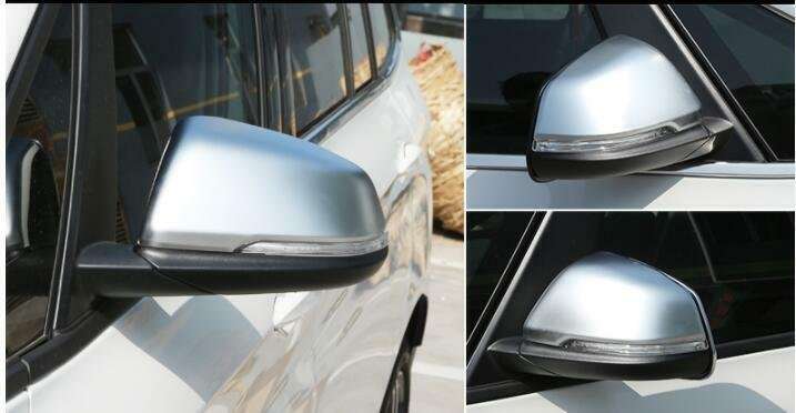 For BMW X1 2016-2020 F48 ABS silver car exterior rear view mirror cover trim 2pc
