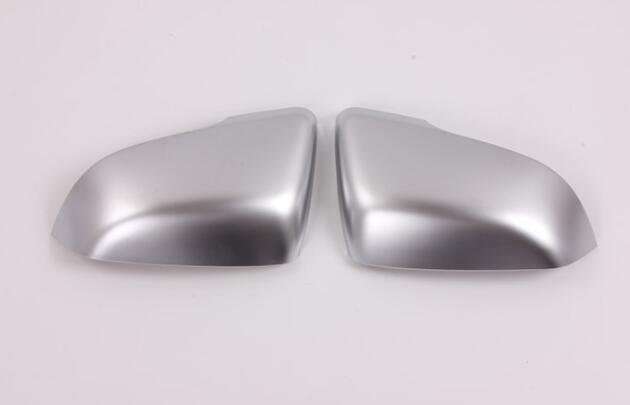 For BMW X1 2016-2020 F48 ABS silver car exterior rear view mirror cover trim 2pc