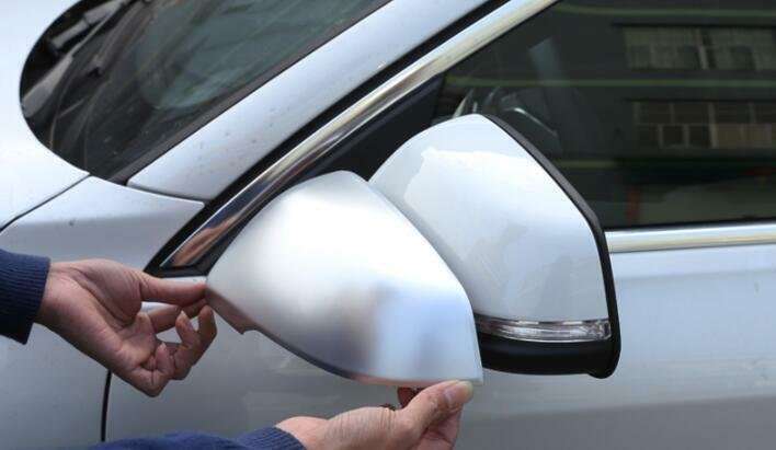 For BMW X1 2016-2020 F48 ABS silver car exterior rear view mirror cover trim 2pc