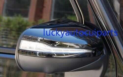 Fit For Benz 2020-2022 GLE GLS Gloss Black Rear View Side Mirror Cover Trim 2pcs