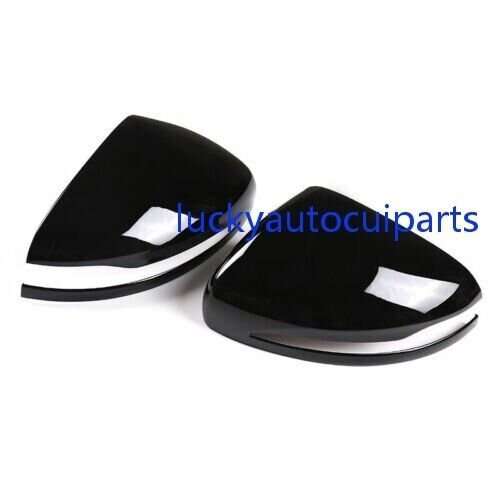 Fit For Benz 2020-2022 GLE GLS Gloss Black Rear View Side Mirror Cover Trim 2pcs