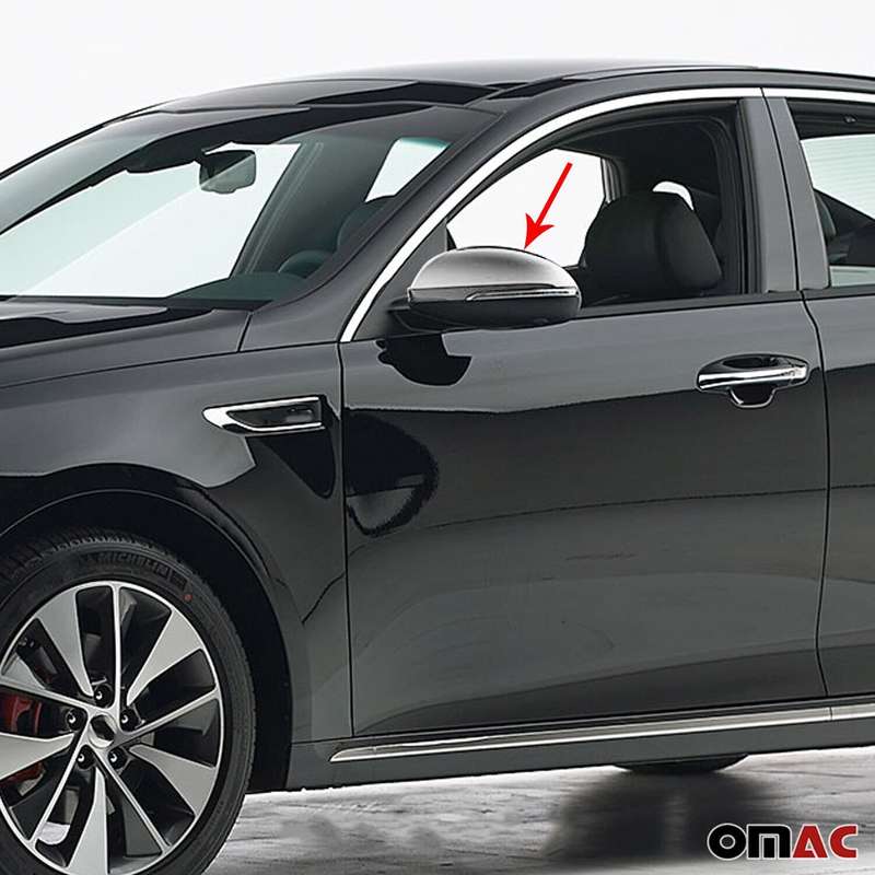 for Kia Optima 2016-2023 Stainless Steel Chrome Rear View Side Mirror Cover Cap