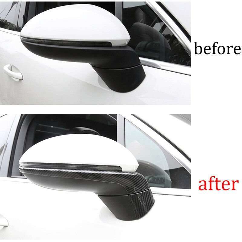 For Porsche Cayenne 2018-22 Carbon Fiber Exterior Rear View Mirror Strip Trim 4*