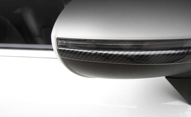 For Porsche Cayenne 2018-22 Carbon Fiber Exterior Rear View Mirror Strip Trim 4*