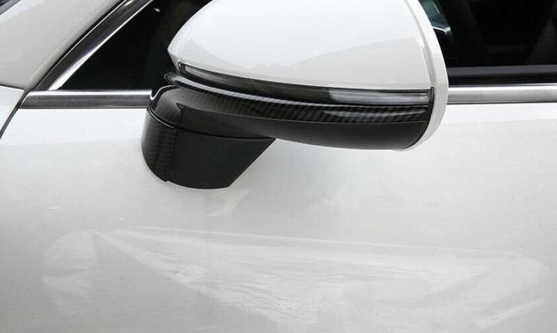 For Porsche Cayenne 2018-22 Carbon Fiber Exterior Rear View Mirror Strip Trim 4*