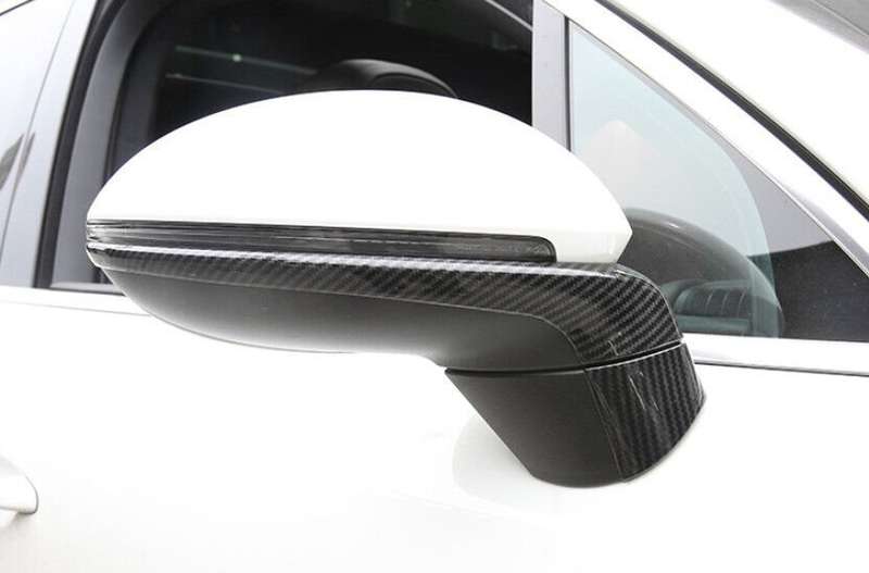 For Porsche Cayenne 2018-22 Carbon Fiber Exterior Rear View Mirror Strip Trim 4*