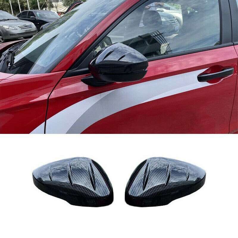 For Honda Civic 2022-2023 Carbon Fiber Side Door Rearview Mirror Cover Trim Cap