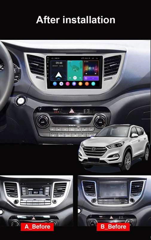 Android 12 Car Radio Head Unit GPS CarPlay Sat Navi For Hyundai Tucson 2014-2018