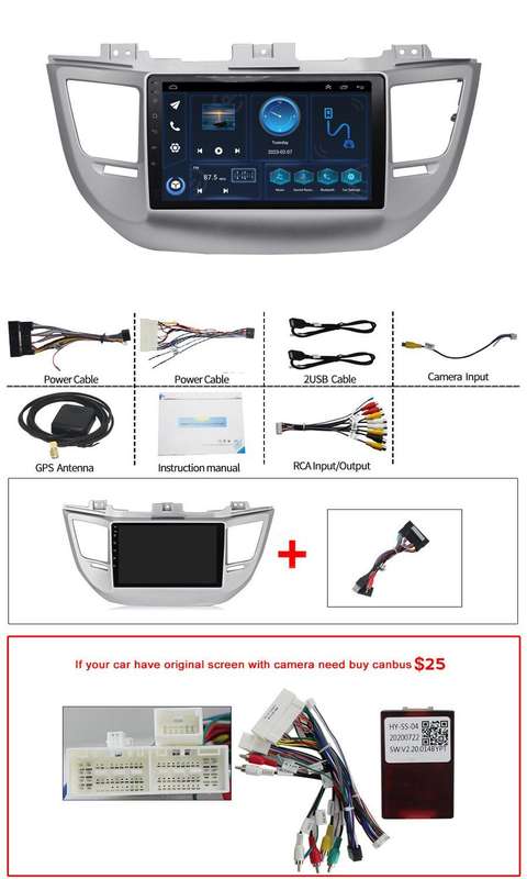 Android 12 Car Radio Head Unit GPS CarPlay Sat Navi For Hyundai Tucson 2014-2018
