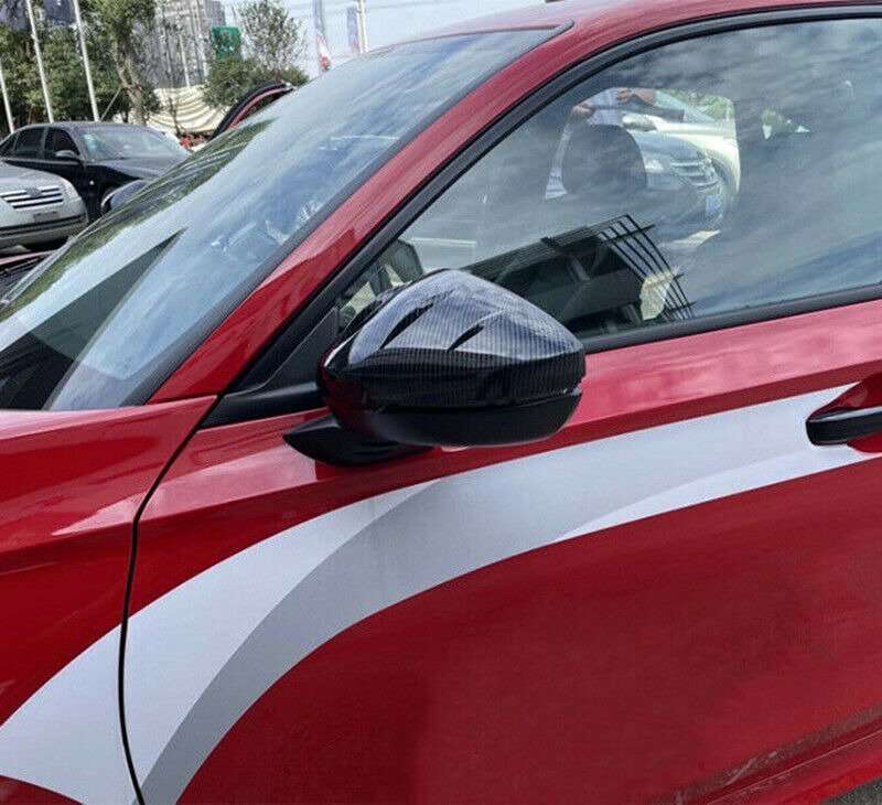 For Honda Civic 2022-2023 Carbon Fiber Side Door Rearview Mirror Cover Trim Cap