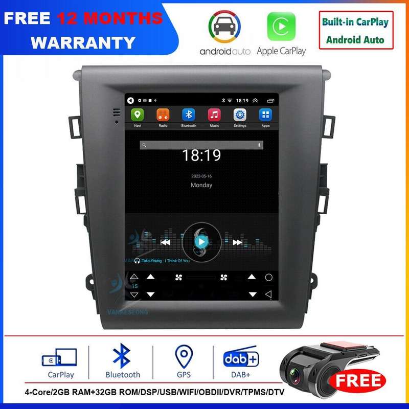 For Ford Mondeo 2013-2018 Bluetooth Car Radio Head Unit Android Navi GPS CarPlay