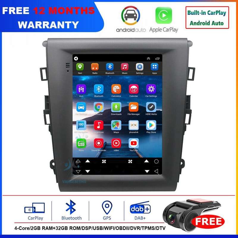 For Ford Mondeo 2013-2018 Bluetooth Car Radio Head Unit Android Navi GPS CarPlay