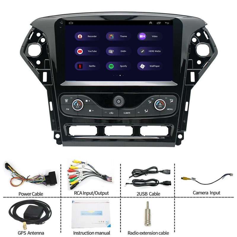 9"Android 12 Car Stereo For Ford Mondeo MK4 2011-2013 GPS Sat Nav CarPlay Radio