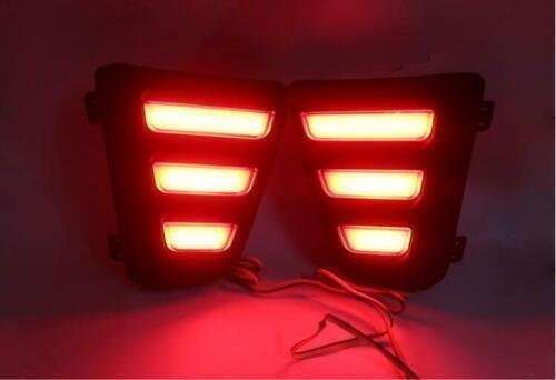 For Honda Fit Jazz GK5 2014-2017 Led Rear Bumper Fog Light Streamer Reversing