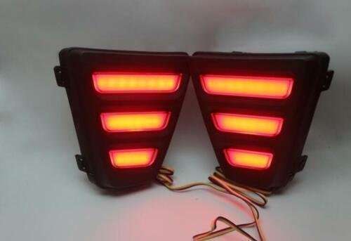 For Honda Fit Jazz GK5 2014-2017 Led Rear Bumper Fog Light Streamer Reversing