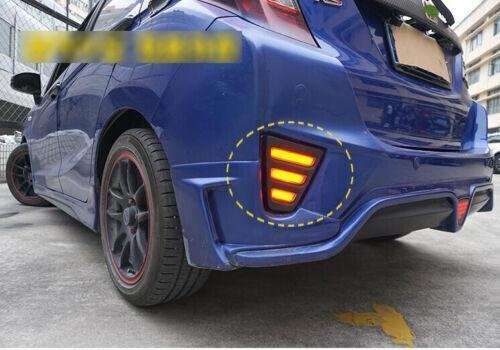 For Honda Fit Jazz GK5 2014-2017 Led Rear Bumper Fog Light Streamer Reversing