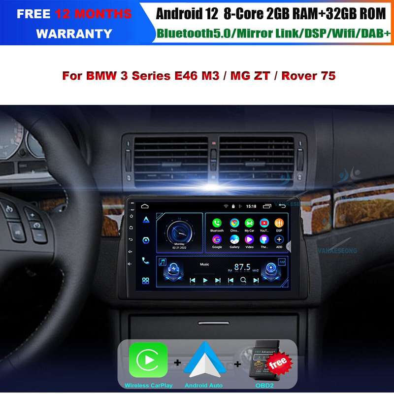 Android Auto Stereo for Rover 75 MG ZT DAB+ Car Radio Head Unit GPS SatNav Wifi