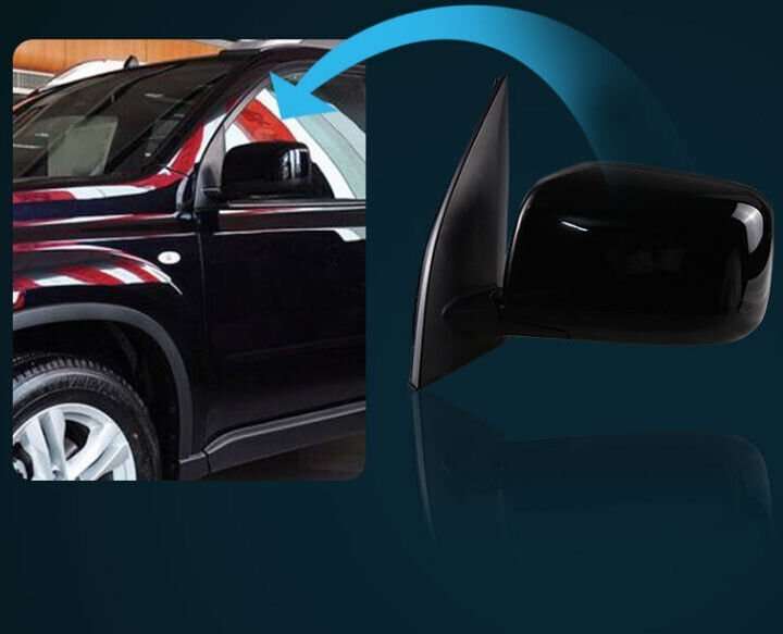 Side View Mirror Assembly 3 Pins Black Left Side For 08-13 Nissan X-Trail Rogue