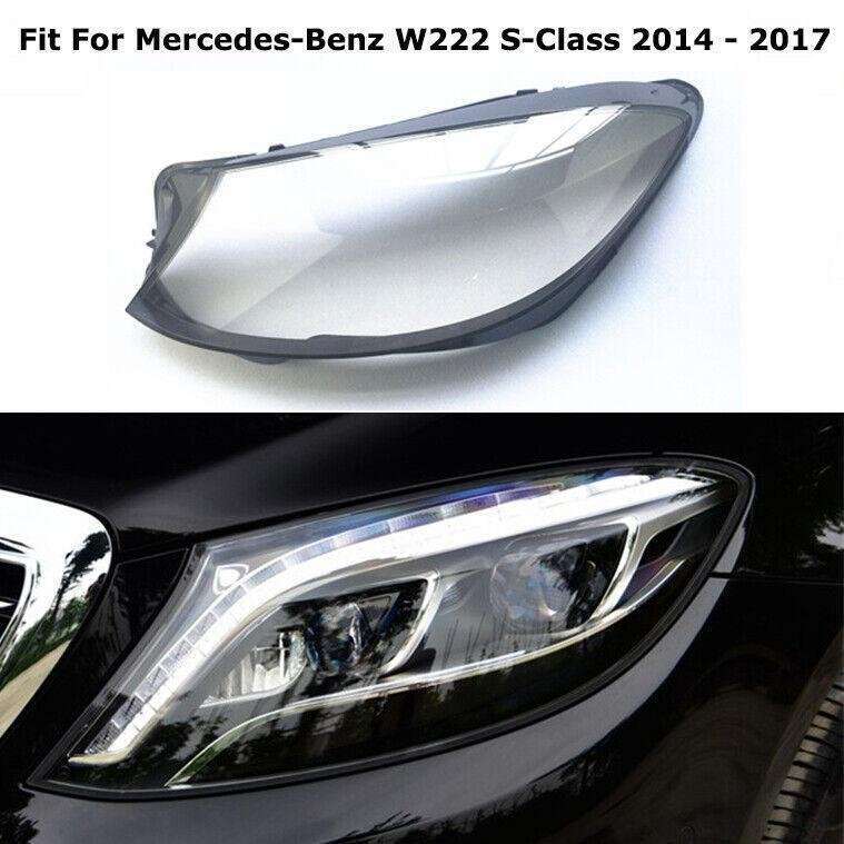 For Benz W222 S-Class 2014 2015 2016 2017 Headlamp Lens Cover Left Side