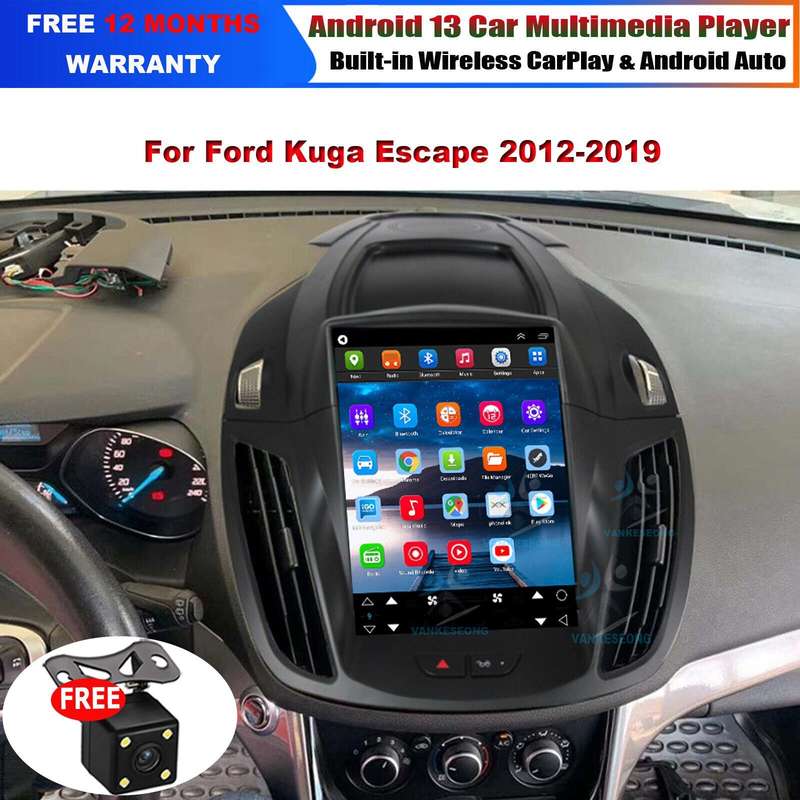 9.7" Car Radio Stereo For Ford Kuga Escape 2012-2019 GPS Head Unit SatNav BT DAB