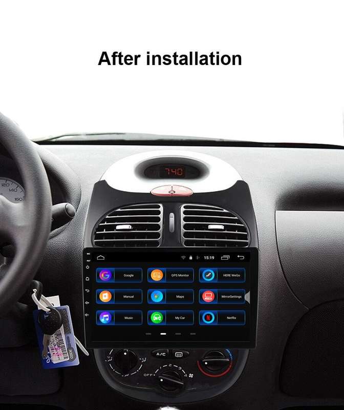Android 12 Car Radio for Peugeot 206 1998-2012 DAB CarPlay Stereo GPS Multimedia