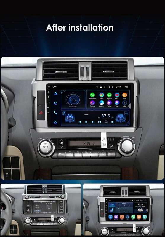 CarPlay For Toyota Land Cruiser Prado Car Stereo DAB+Radio Android12 GPS Sat Nav