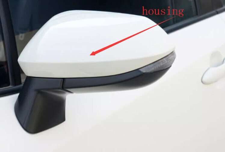 White Side View Mirror Housing Markdown Left For 19-23 Toyota Corolla E21 Sedan