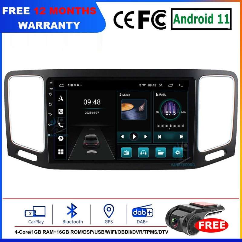 9"Android 11 GPS Satr Nav For VW Sharan 2012-2018 DAB+Radio Car Stereo Head Unit