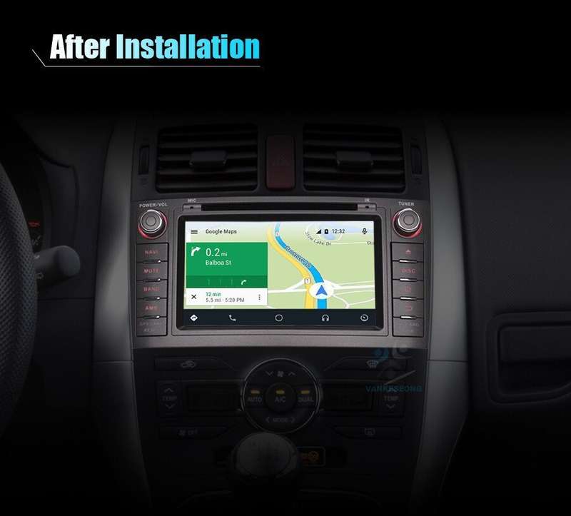 7" Android 12 Car DVD GPS Head Unit CarPlay Radio DAB For TOYOTA AURIS 2007-2012