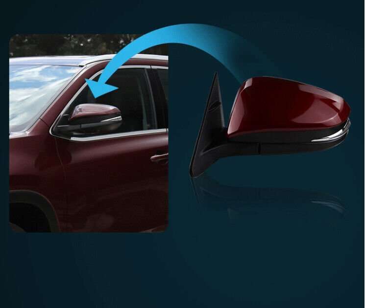 Side View Mirror Assembly 5 Pins Red Left For 15-18 Toyota Highlander Kluger