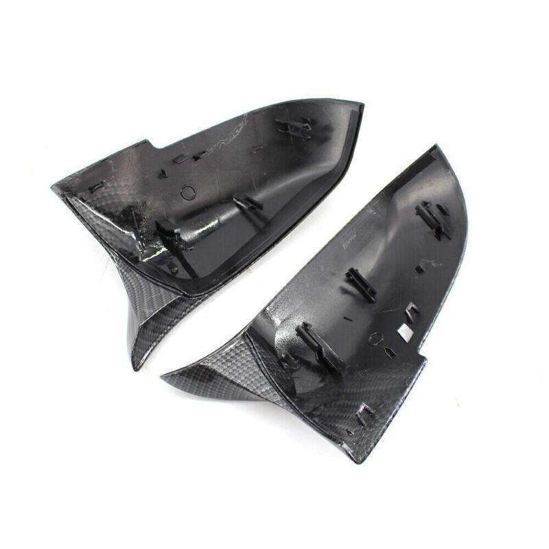 Pair of M3 Style Mirror Covers Carbon Fiber Fit for BMW F30 F32 13-17 Sedan