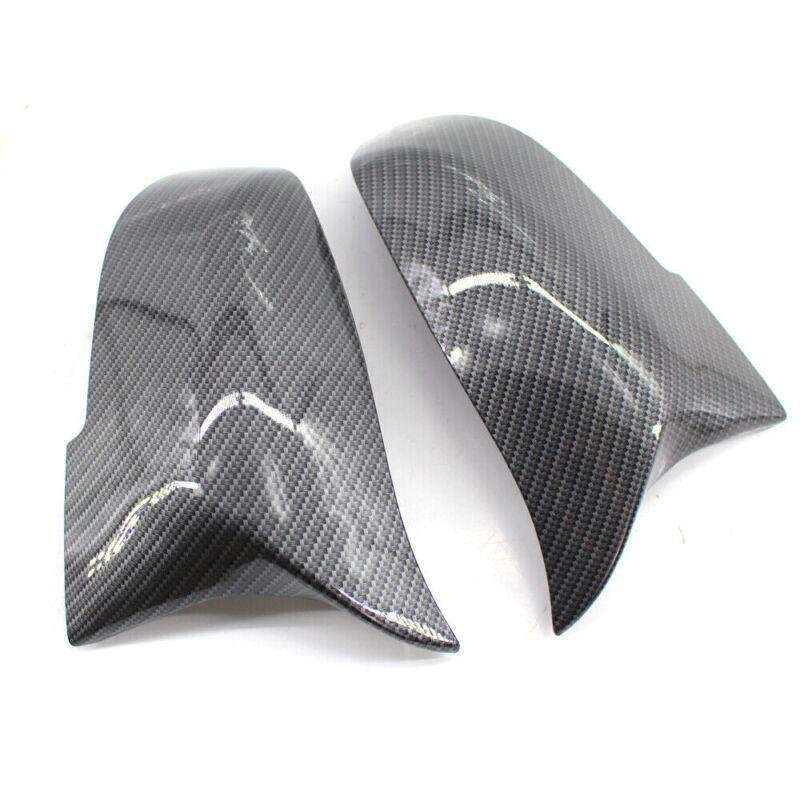 Pair of M3 Style Mirror Covers Carbon Fiber Fit for BMW F30 F32 13-17 Sedan