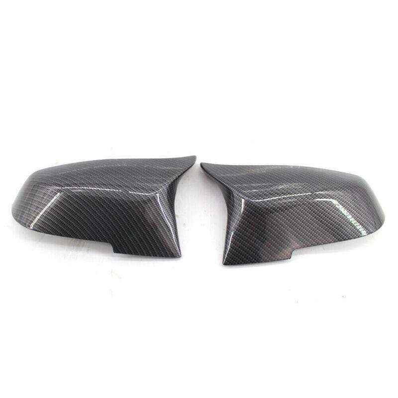 Pair of M3 Style Mirror Covers Carbon Fiber Fit for BMW F30 F32 13-17 Sedan