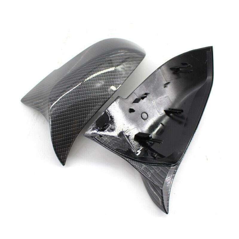 Pair of M3 Style Mirror Covers Carbon Fiber Fit for BMW F30 F32 13-17 Sedan