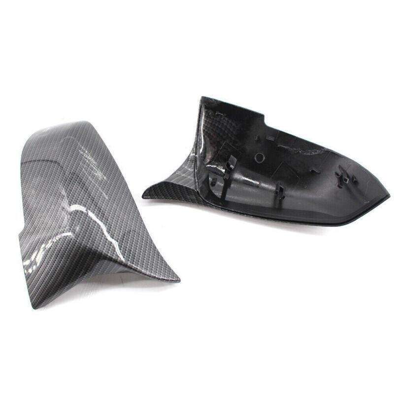 Pair of M3 Style Mirror Covers Carbon Fiber Fit for BMW F30 F32 13-17 Sedan